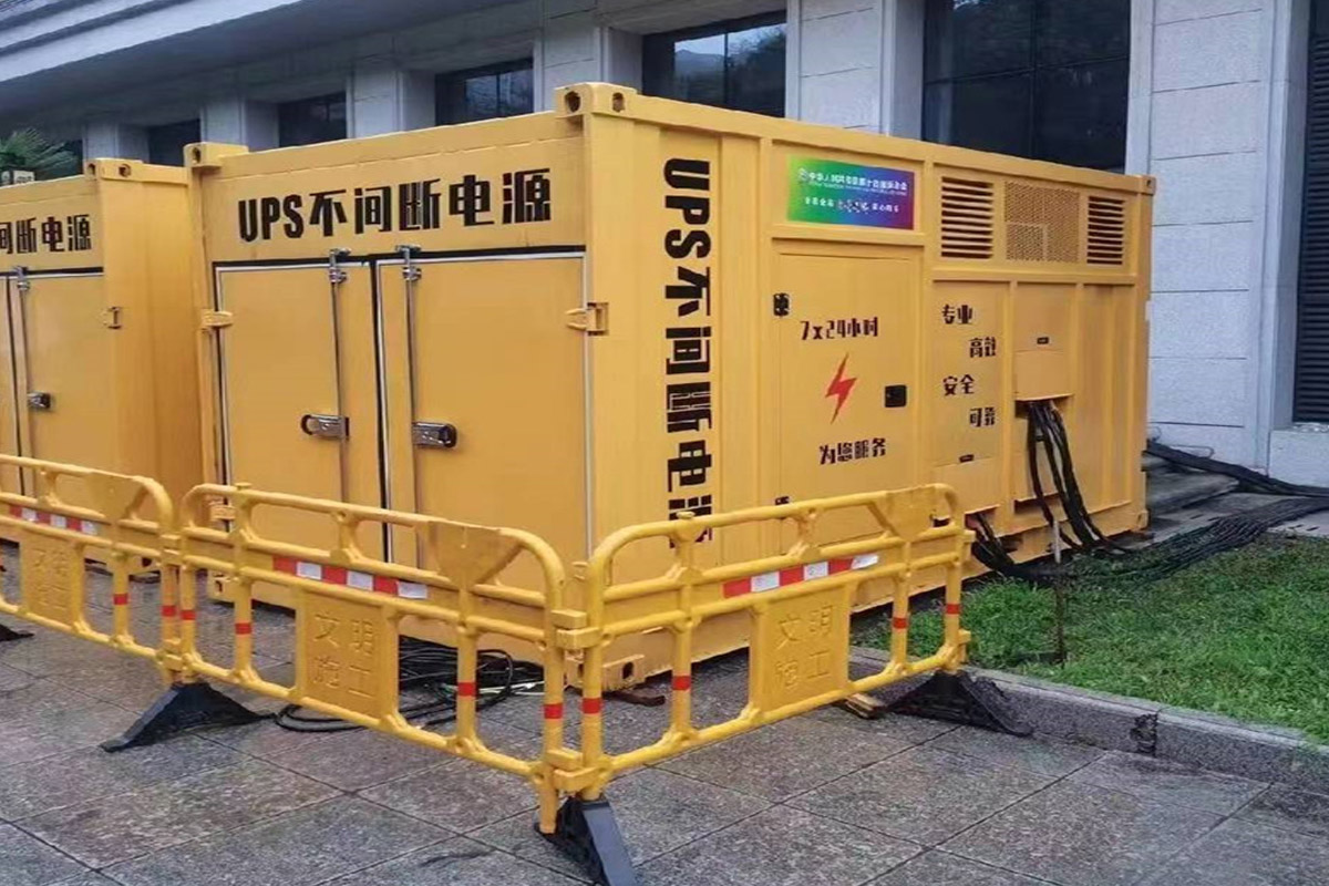 渭城发电机租赁施工现场