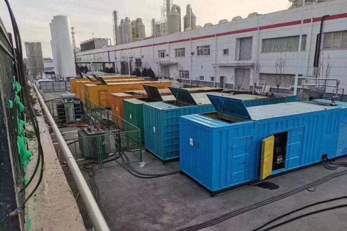渭城发电机租赁施工现场